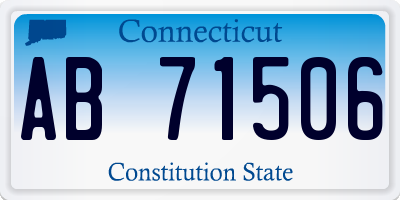 CT license plate AB71506