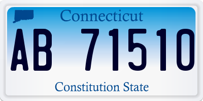 CT license plate AB71510