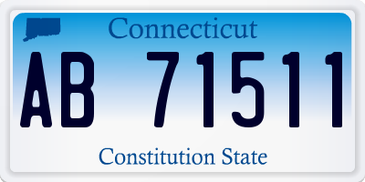 CT license plate AB71511