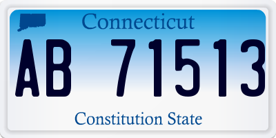 CT license plate AB71513