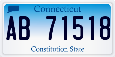 CT license plate AB71518