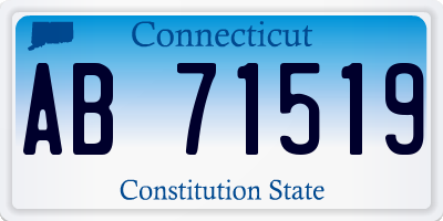 CT license plate AB71519