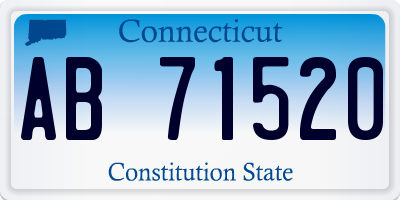 CT license plate AB71520