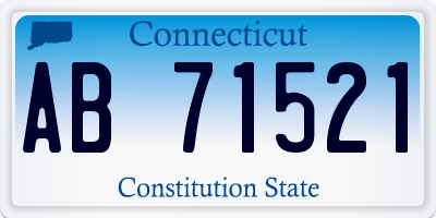 CT license plate AB71521