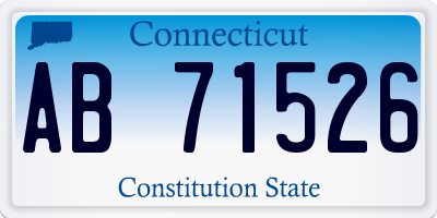 CT license plate AB71526