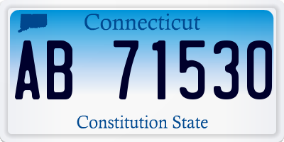 CT license plate AB71530