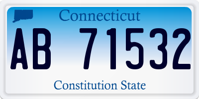 CT license plate AB71532