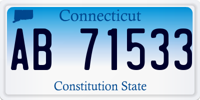 CT license plate AB71533