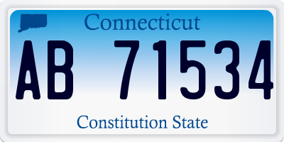 CT license plate AB71534