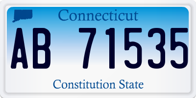 CT license plate AB71535