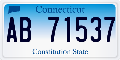 CT license plate AB71537