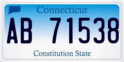 CT license plate AB71538