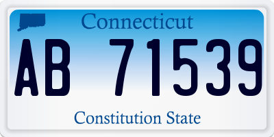 CT license plate AB71539