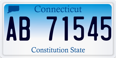 CT license plate AB71545