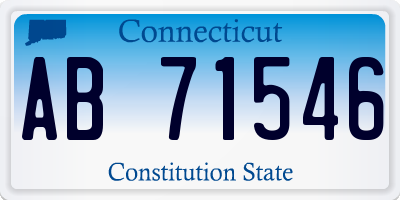 CT license plate AB71546