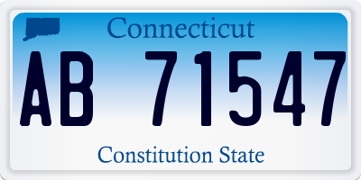 CT license plate AB71547