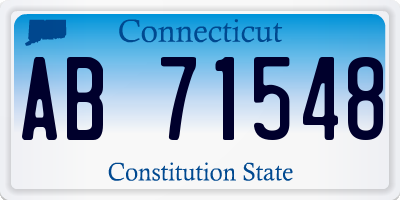 CT license plate AB71548