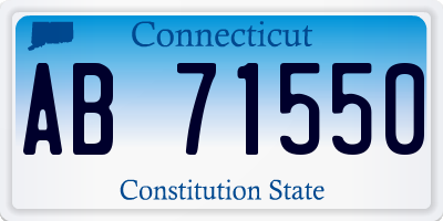 CT license plate AB71550