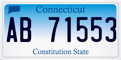 CT license plate AB71553