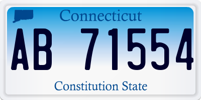 CT license plate AB71554