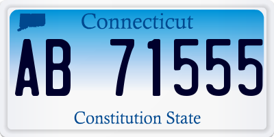 CT license plate AB71555