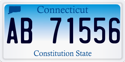 CT license plate AB71556