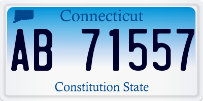 CT license plate AB71557