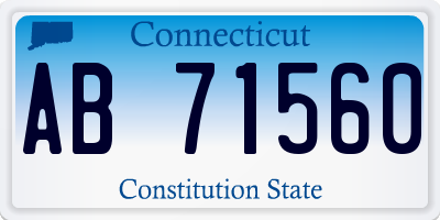 CT license plate AB71560