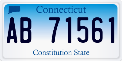 CT license plate AB71561