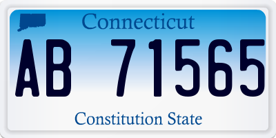 CT license plate AB71565