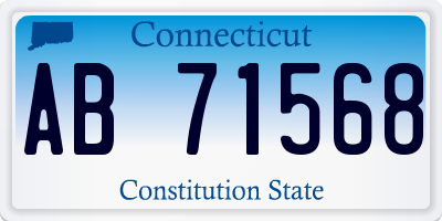 CT license plate AB71568