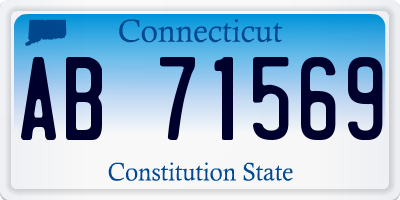 CT license plate AB71569
