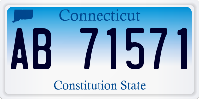 CT license plate AB71571