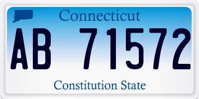 CT license plate AB71572