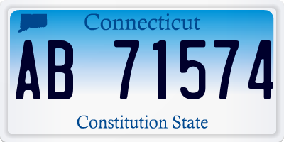 CT license plate AB71574