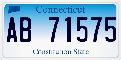 CT license plate AB71575