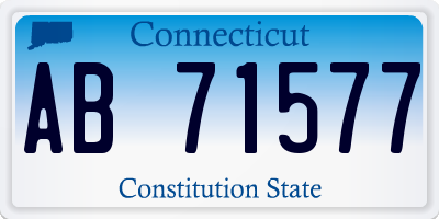 CT license plate AB71577