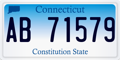 CT license plate AB71579