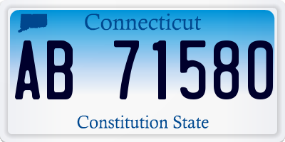 CT license plate AB71580