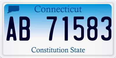 CT license plate AB71583