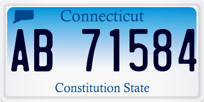 CT license plate AB71584