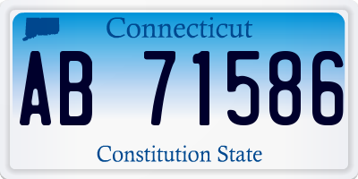 CT license plate AB71586
