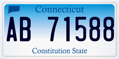 CT license plate AB71588