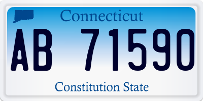 CT license plate AB71590