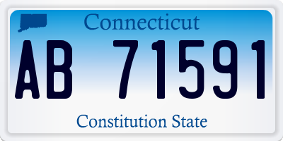 CT license plate AB71591