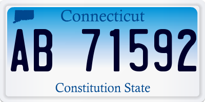 CT license plate AB71592