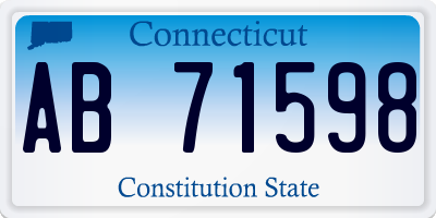 CT license plate AB71598