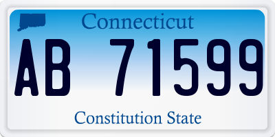 CT license plate AB71599