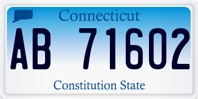 CT license plate AB71602