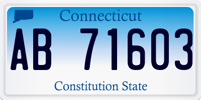 CT license plate AB71603